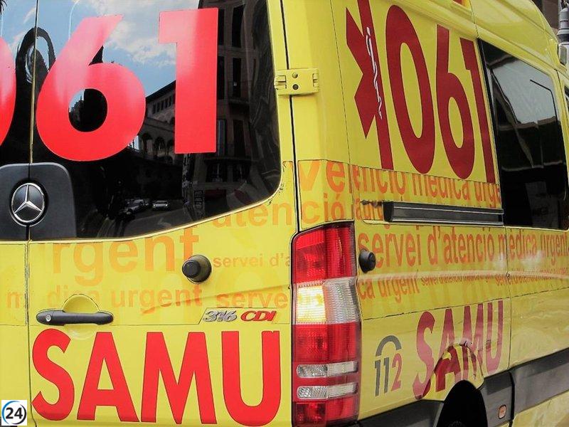 Dos motoristes, ferits greument després de col·lisionar frontalment a la carretera de Fornells.