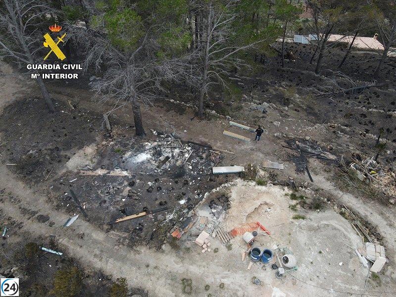 Investiguen dos persones com a suposats autors d'un incendi forestal a Coll des Coloms (Andratx).
