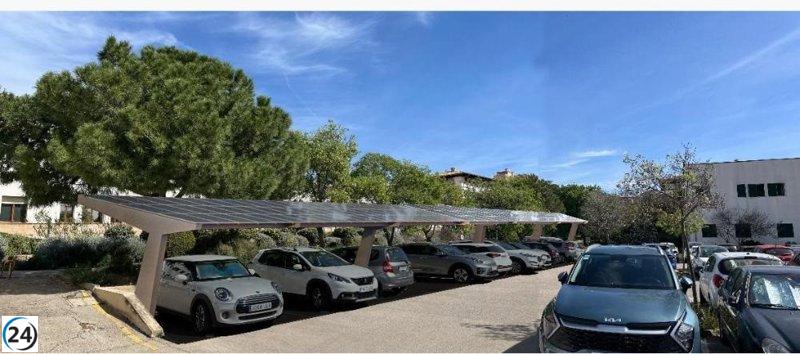 El Consell de Mallorca instal·larà tres pergòles solars amb punts de càrrega per a vehicles elèctrics.
El Consell de Mallorca instal·larà tres pérgoles solars amb punts de càrrega per a vehicles elèctrics.