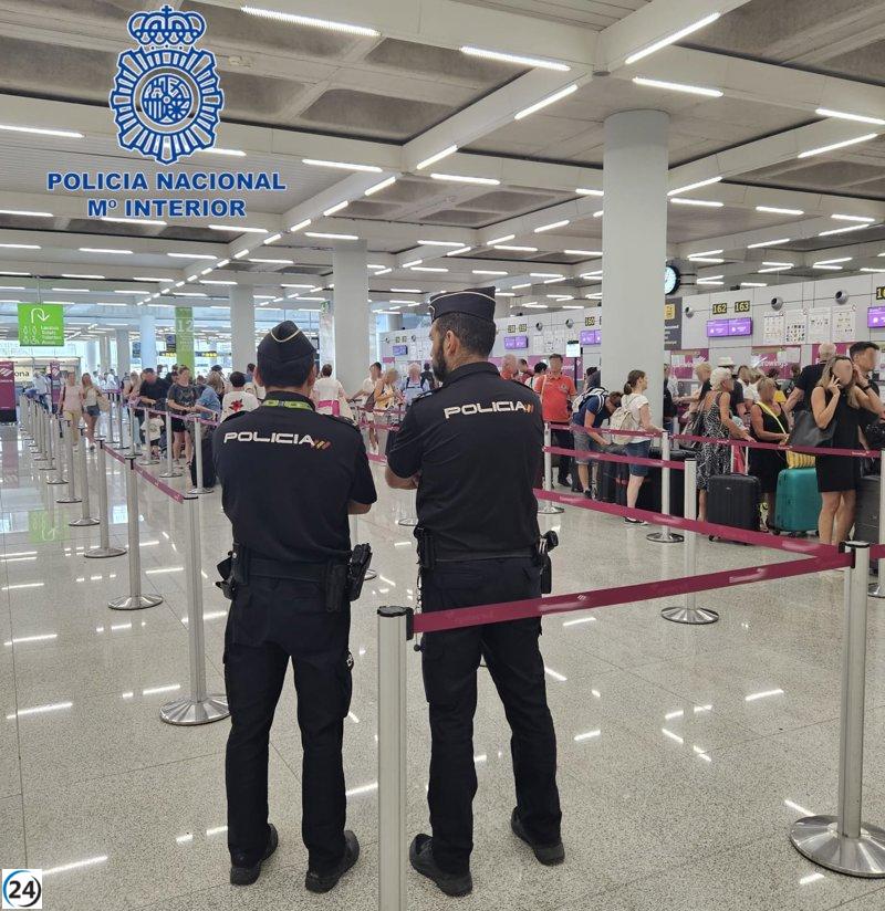 Detenen 18 persones per diversos delictes a l'aeroport de Palma durant la primera quinzena de juliol.
