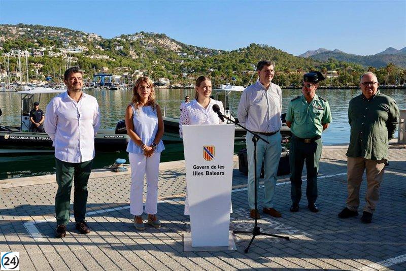 Prohens presenta el nou servei de vigilància del litoral balear amb l'arribada de les dues primeres embarcacions.

Prohens presenta el nou servei de vigilància del litoral balear amb l'arribada de les dues primeres embarcacions.